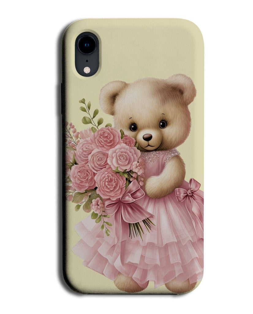Girly Classic Teddy Bear In Pink Dress Phone Case Cover Teddies Girls Retro DF32