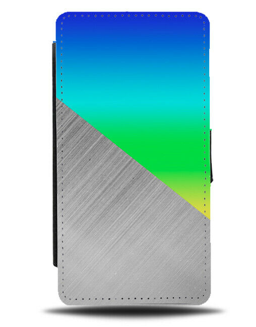 Multicoloured And Silver Flip Cover Wallet Phone Case Multicolour Grey i404