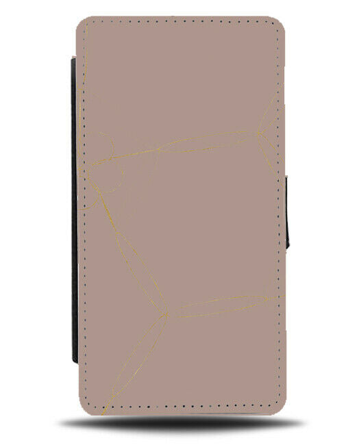 Peachy Pink and Rose Gold Fade Lines Flip Wallet Case Fades Faded Shapes F890