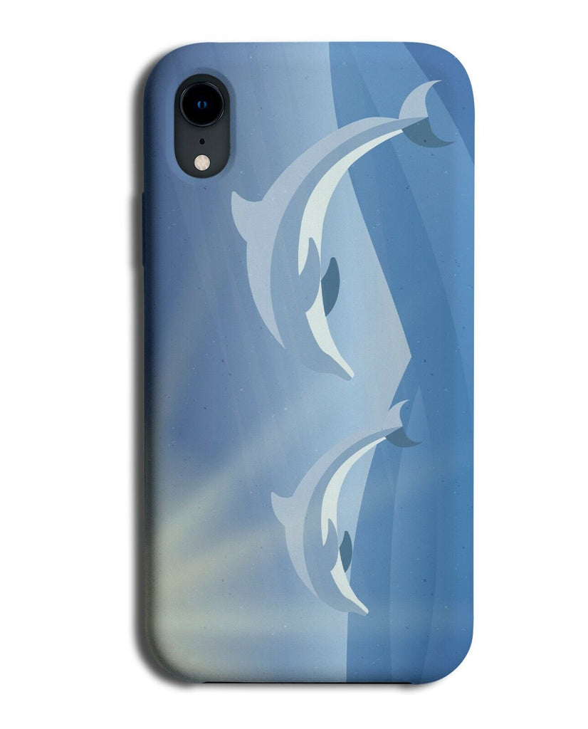 Abstract Dolphin Cartoon Phone Case Cover Ocean Sea Dolphins Shapes E659