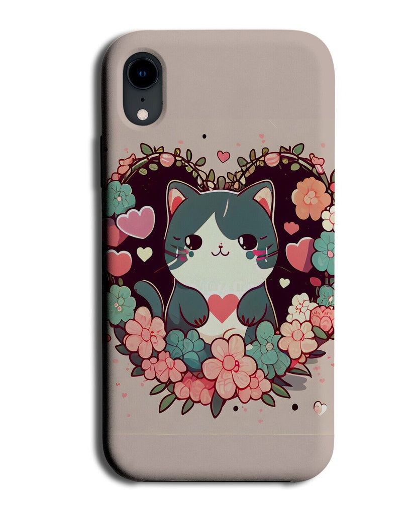 Kawaii Cat Phone Case Cover Cats Flowers Bed Floral Japanese Asian Kitten AF71