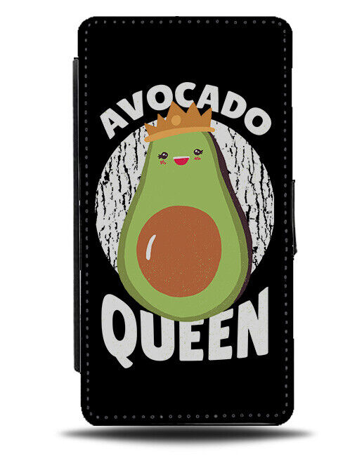 The Avocado Queen Flip Wallet Case Avocados Royalty Royal Crown Cartoon i989
