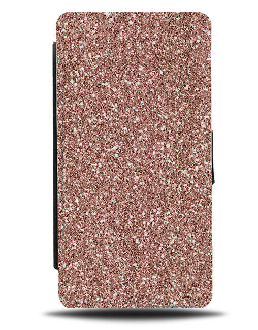 Rose Gold Glitter Print Flip Wallet Case Glittery Printed Design Princess G602