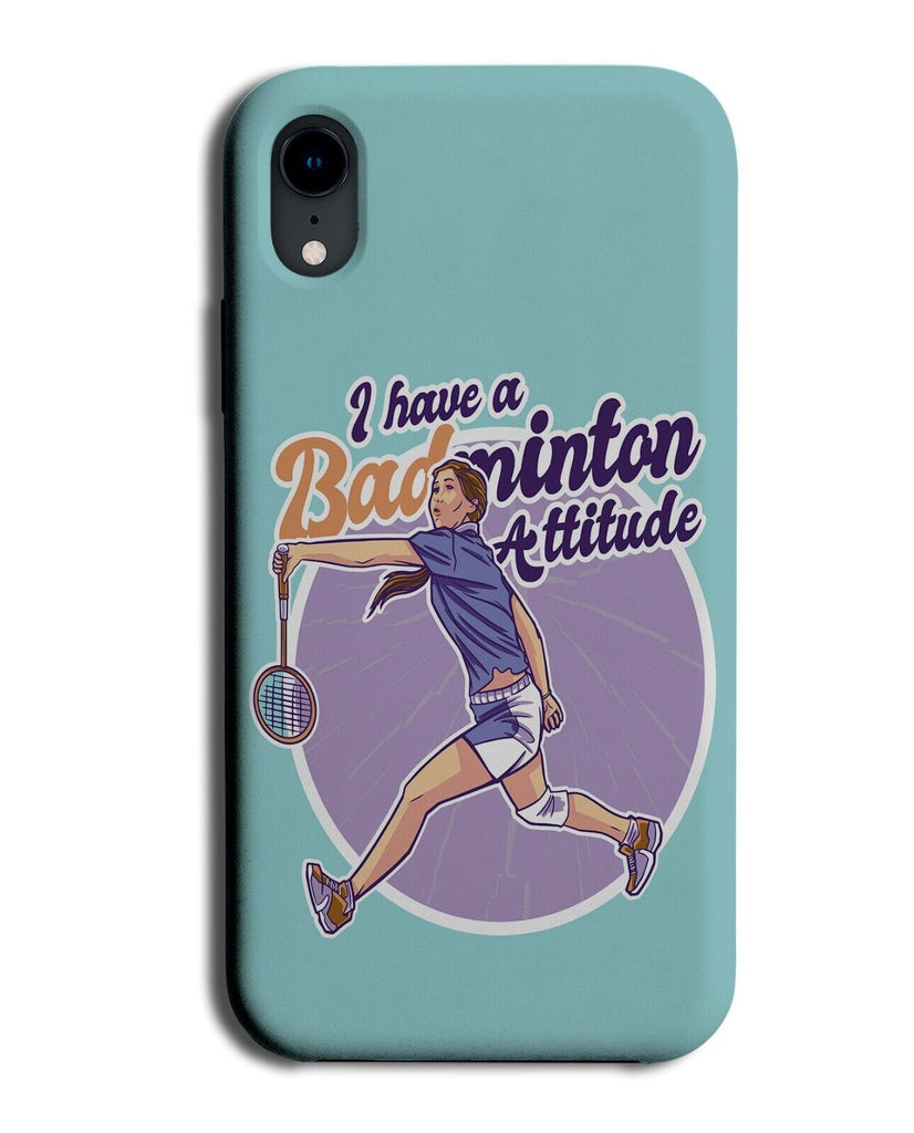Funny Female Badminton Player Design Phone Case Cover Her Racket Girl Girls P793
