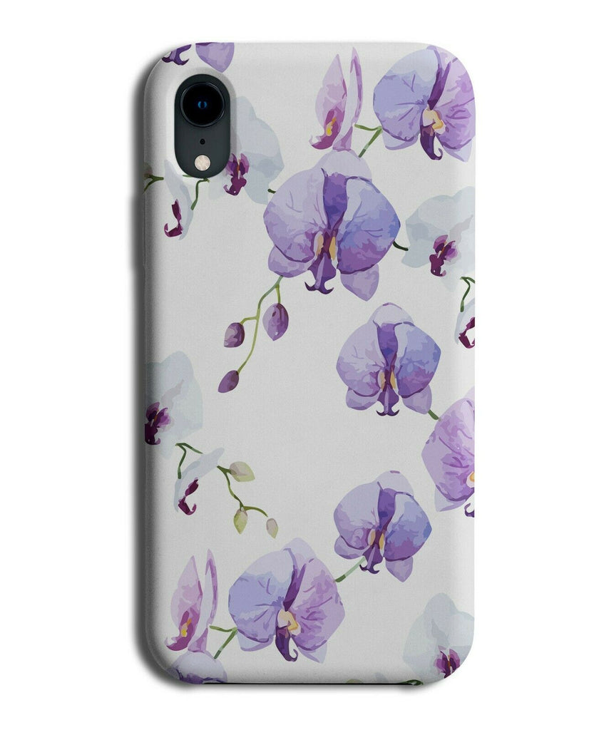 White and Purple Hanging Orchids Phone Case Cover Orchid Picture Colours H001