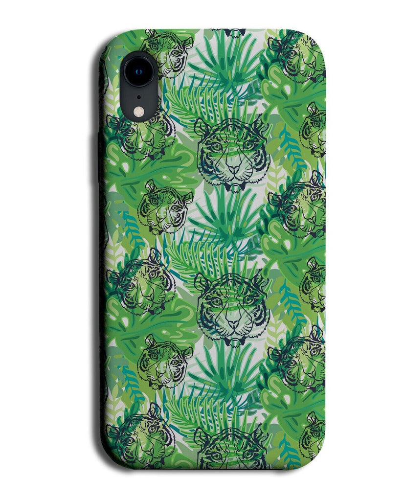 Wild Tigers In Jungles Leaves Pattern Phone Case Cover Green Wilds Wildlife CV95