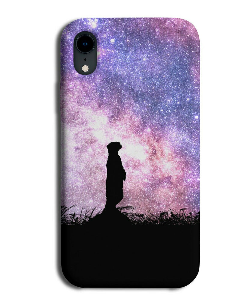 Meerkat Silhouette Phone Case Cover Meerkats Space Stars Night Sky i185