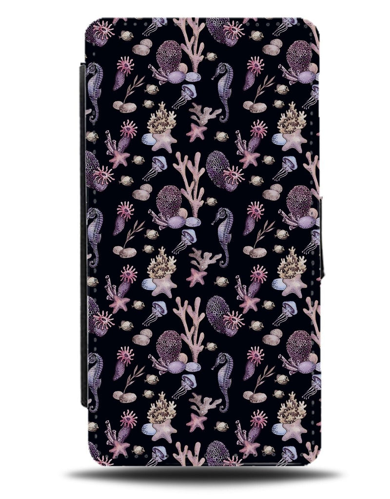 Gothic Marine Mermaids Flip Wallet Case Mermaid Goth Style Seahorse Fish BX18