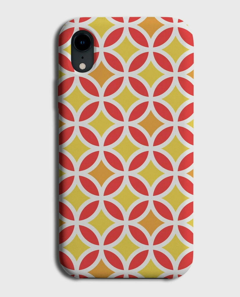 Red Yellow and Orange Geometric Mosaic Pattern Phone Case Cover Design G478