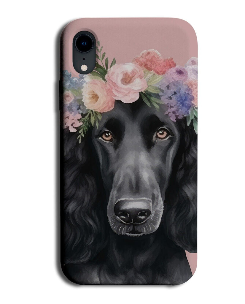 Black Poodle Dog Face Phone Case Cover Poodles Coloured Breed Novelty Pink DG64