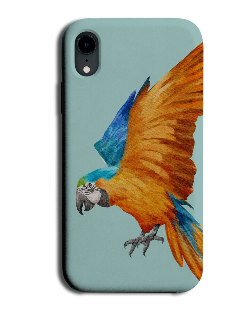 Flying Macaw Yellow Parrot Phone Case Cover Parrot Macaws Watercolor Wings BP83