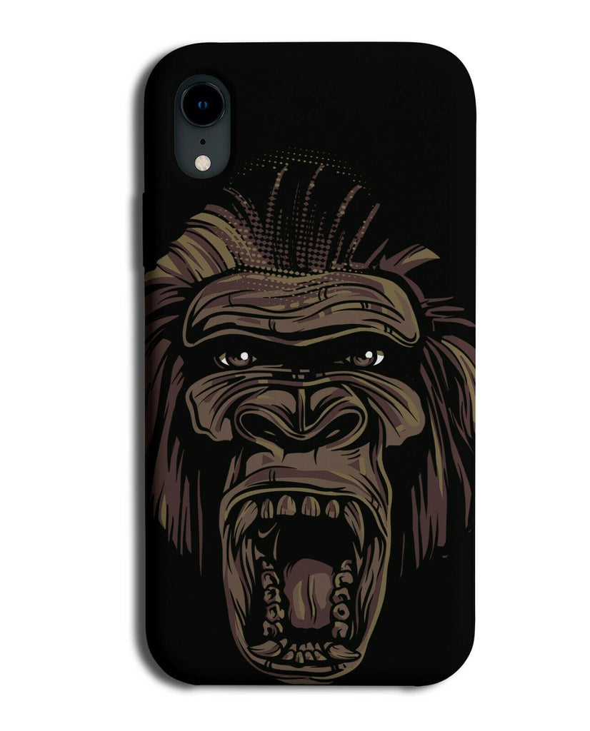 Gorilla Face Phone Case Cover Gorillas Monkey Big Foot Ape Wooden Image E484