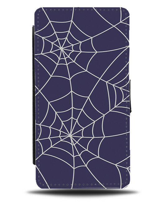Blue and White Spiders Web Flip Wallet Case Design Shapes Spiderweb Spider H683
