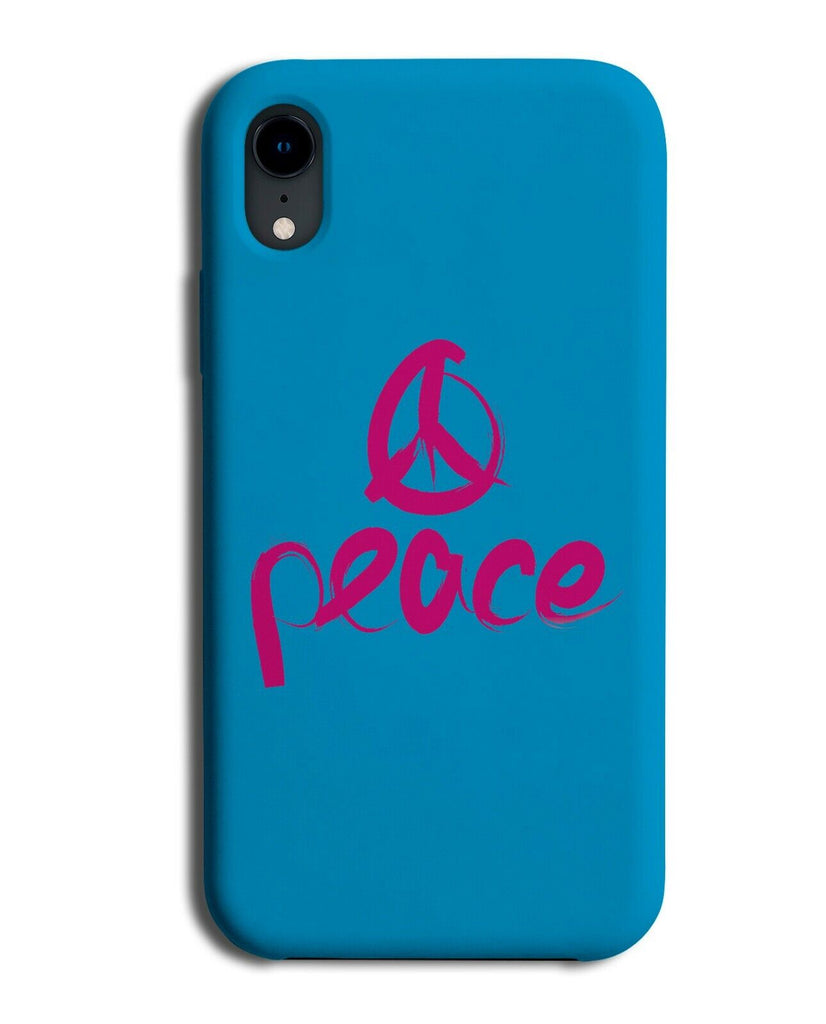 Hot Pink Peace Writing Phone Case Cover Word Wording Symbol Shape Design J931