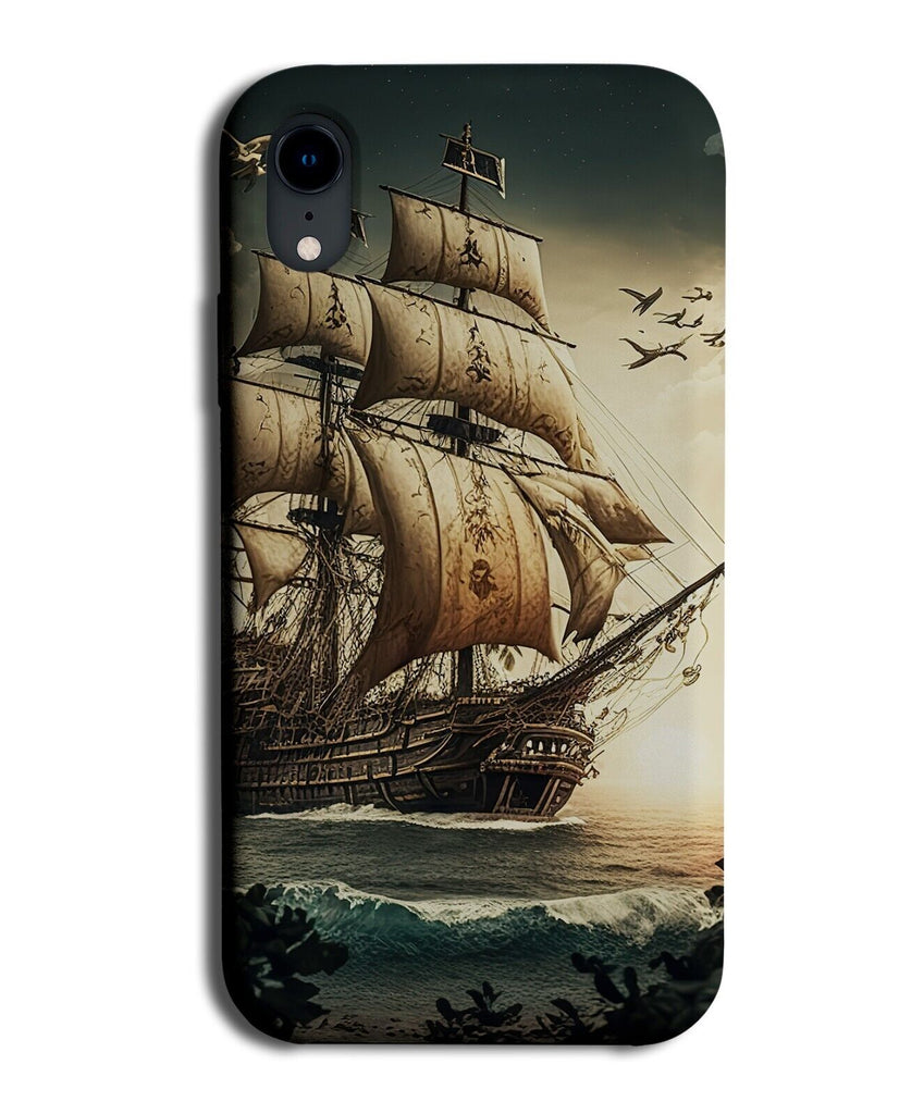 Classic Pirate Ship Oil Painting Picture Phone Case Cover Photo Pirates Sea DG43