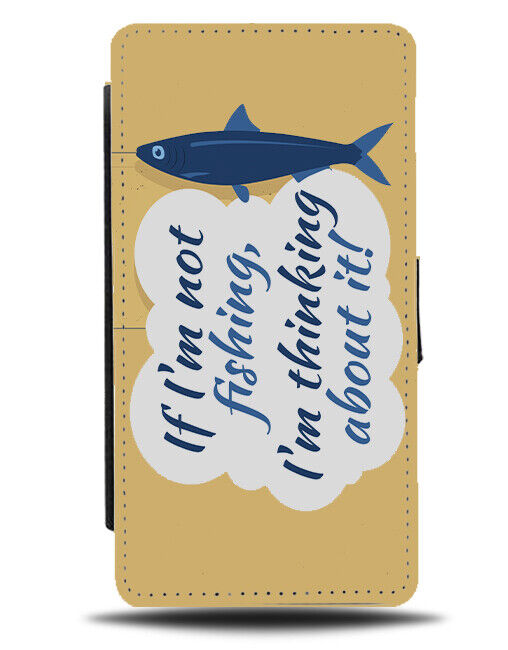 Fishing Slogan Flip Wallet Case Quote Writing Phrase Phrases Fisherman J356