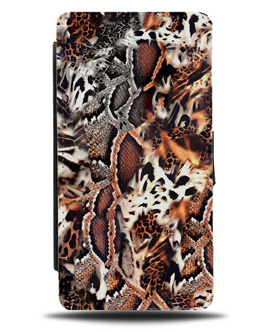 Animal Print Mash Up Flip Wallet Case Mixed Mix Safari Prints Animals Skin G150