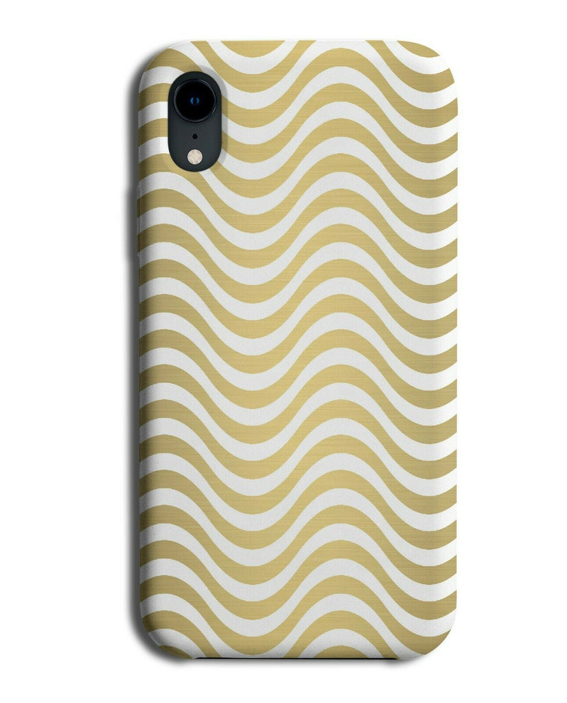 Gold and White Wavy Design Phone Case Cover Waves Golden Coloured B838