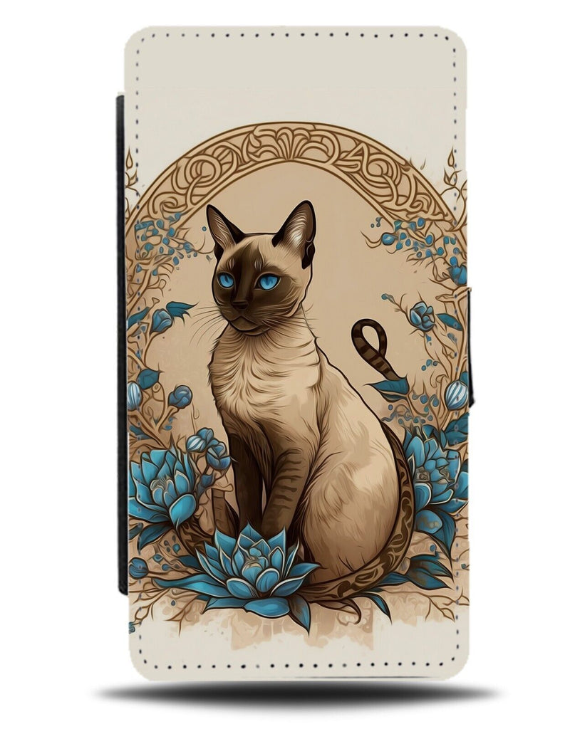 Majestic Siamese Cat Flip Wallet Case Cats Breed Pet Novelty Gift Present DE52
