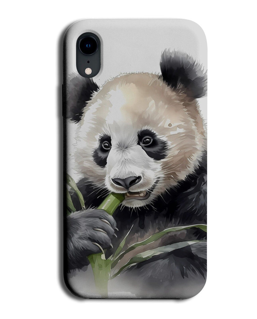 Panda Oil Painting Phone Case Cover Watercolour Pandas Bears Face Bamboo DD77