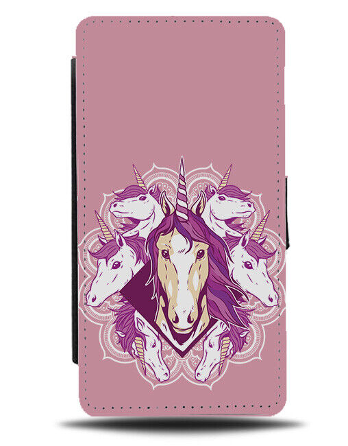 Unicorn Mandala Pattern Flip Wallet Case Unicorns Mandalas Design Girls K337