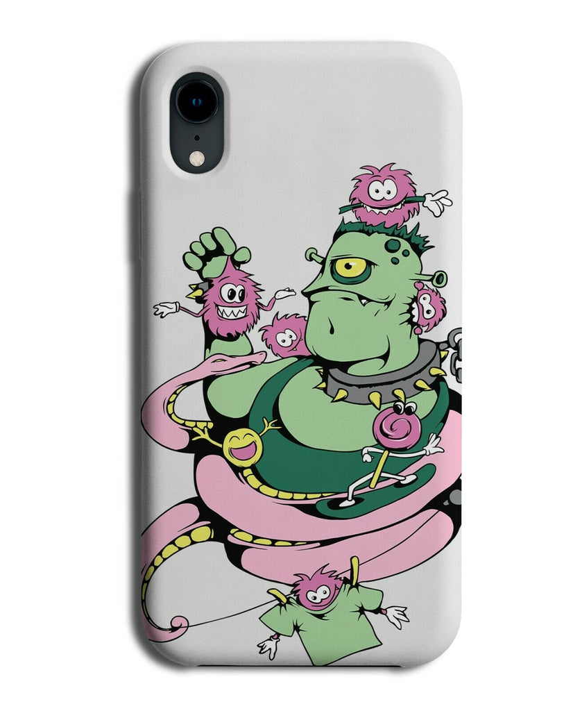 Fat Monster Phone Case Cover Monsters Drawing Cartoon Comic Pink Funny E169