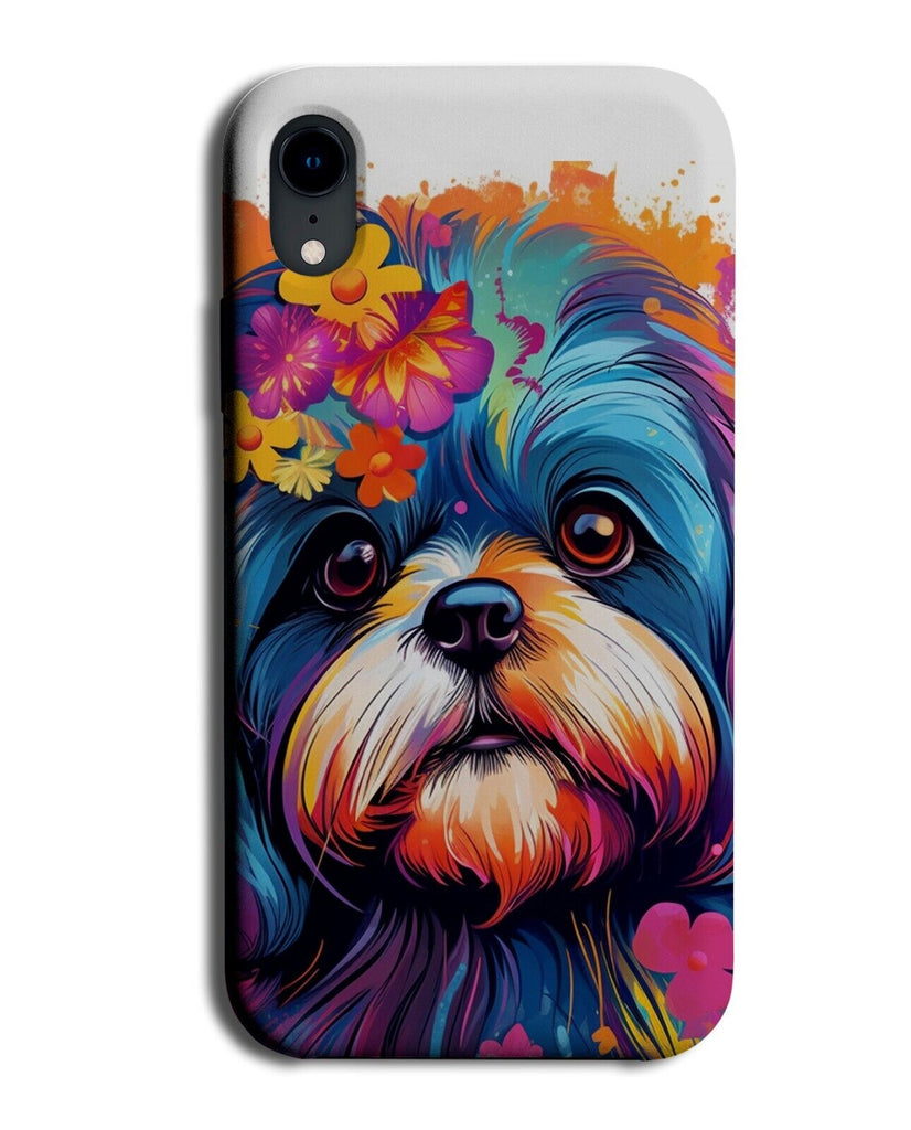 Colourful Shih Tzu Phone Case Cover Dogs Breed Gift Vibrant Style Design DD99