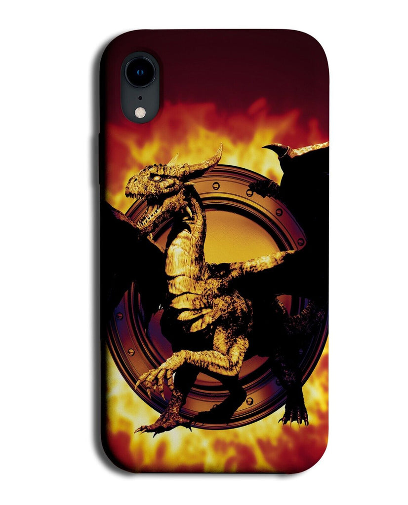 Dragon With Wings Out Flying Phone Case Cover Fly Dragons Fire Flames P049