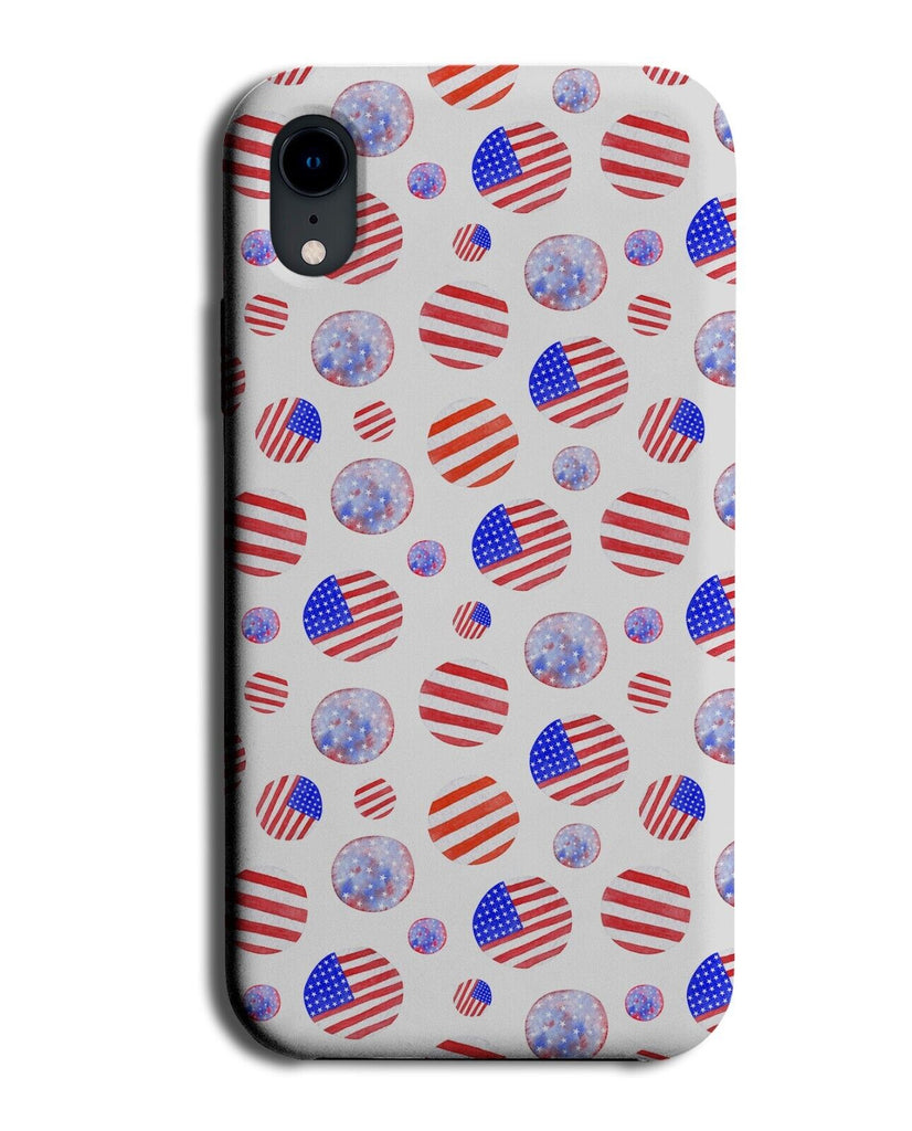 American Flag Design Pattern Phone Case Cover Flags Circles Novelty Fun USA CT07