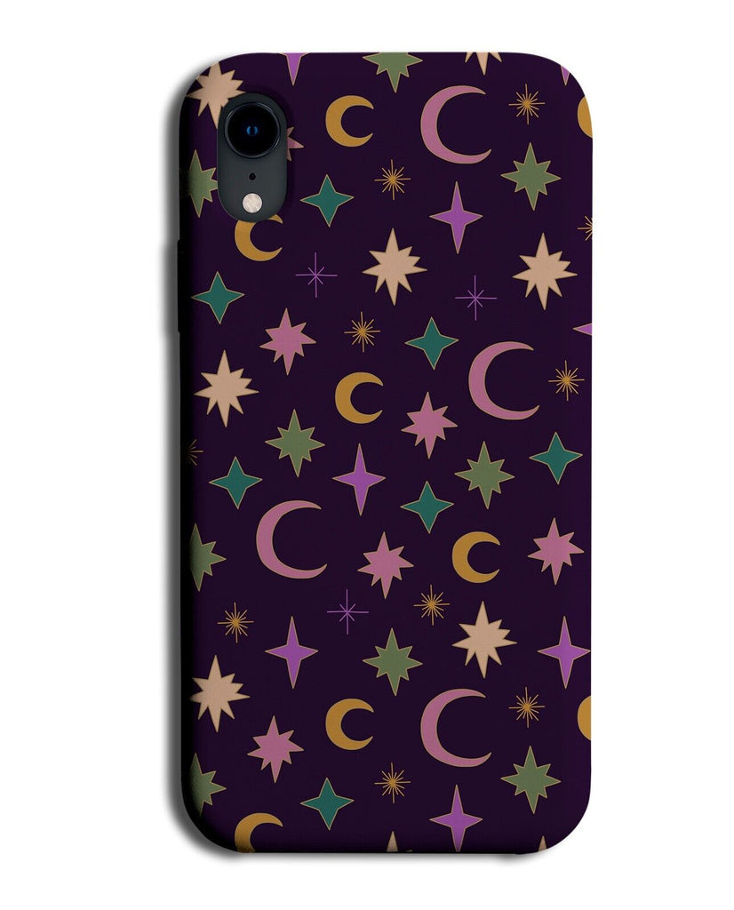 Magical Witches Moons Pattern Phone Case Cover Moon Shape Shapes Stars CD10