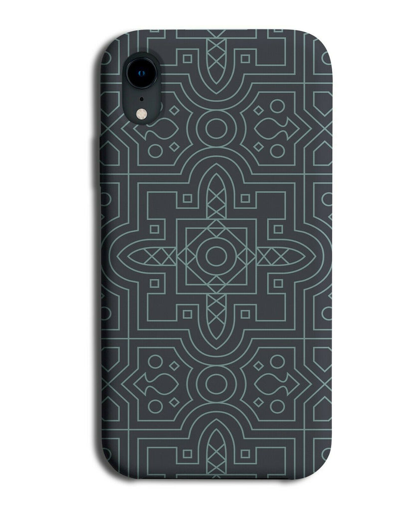 Dark Green Star Pattern Phone Case Cover Geometric Jewish Theme Print Style H555