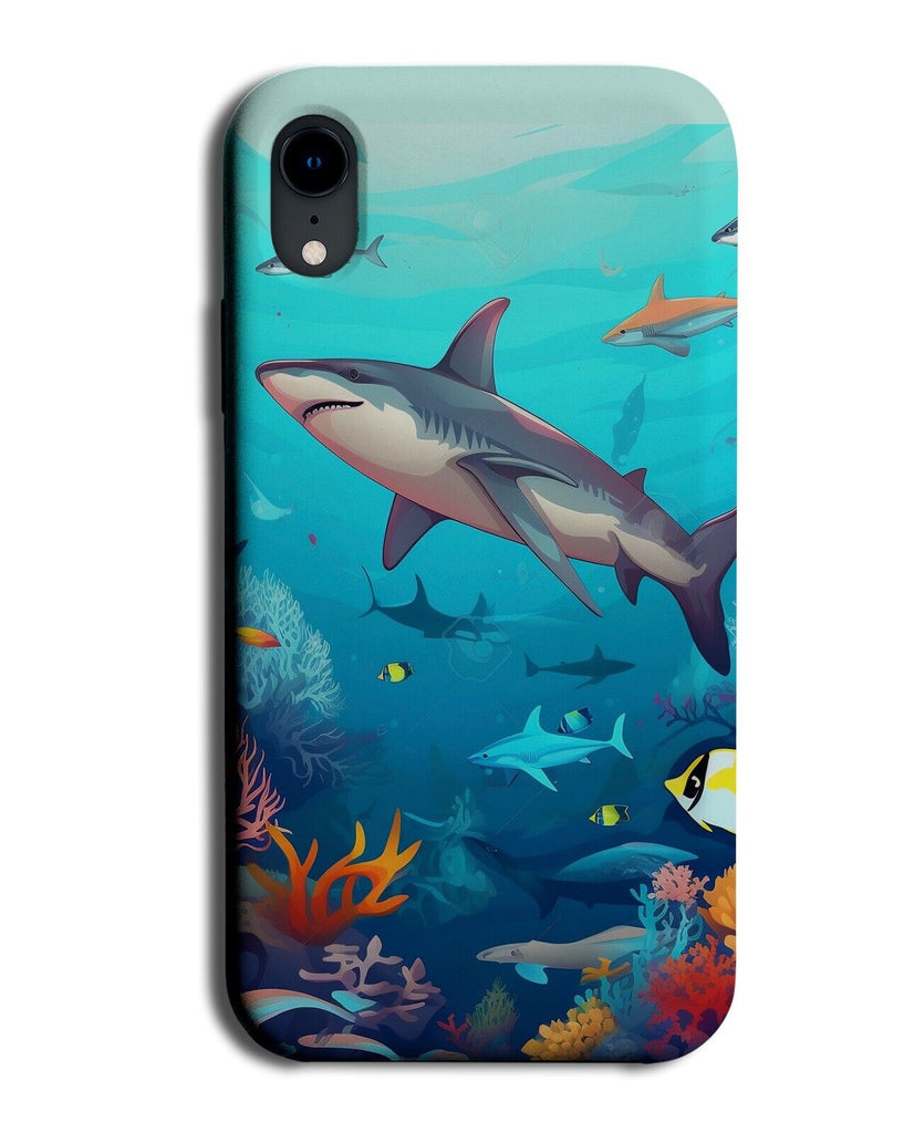 Animated Swimming Great White Shark Phone Case Cover Basking Tiger Bull CD85