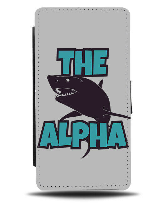 The Alpha Male Flip Wallet Phone Case Great White Shark Silhouette Sharks E219