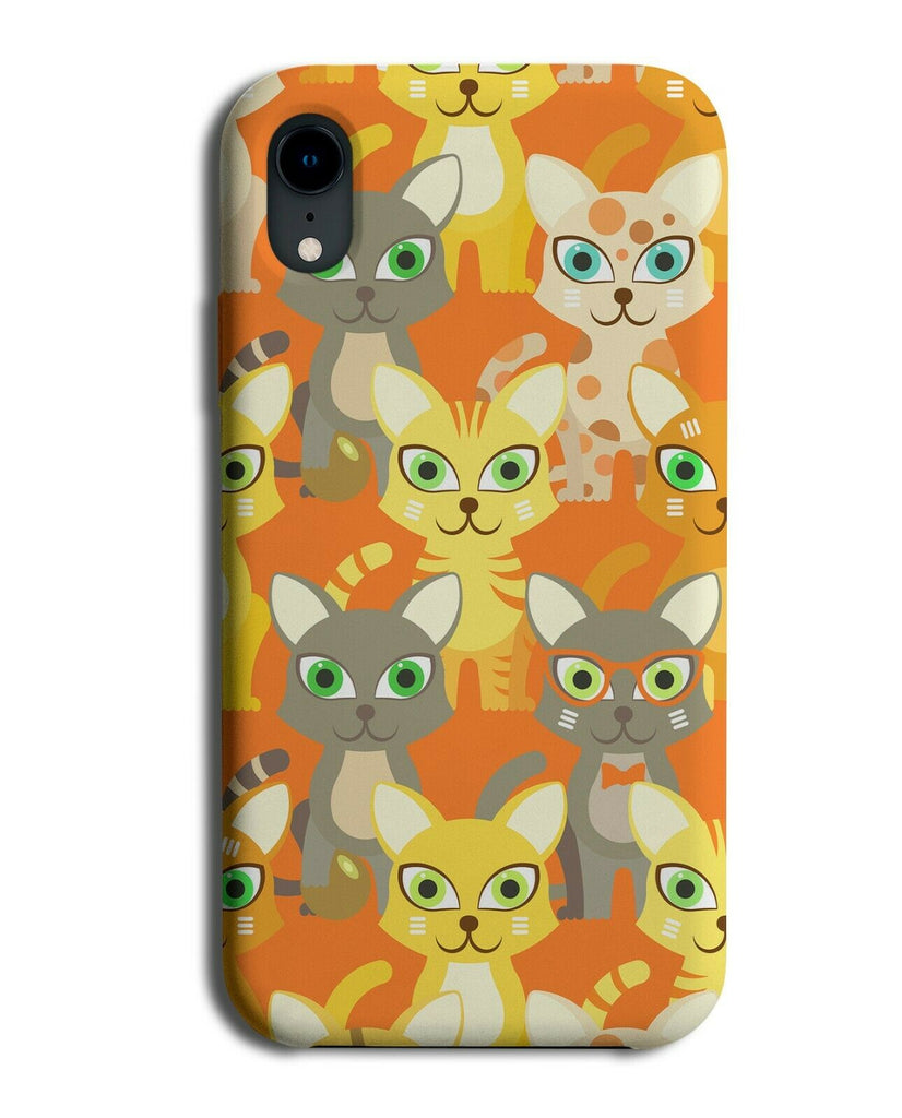 Orange Cats Picture Phone Case Cover Cartoon Cat Photo Drawing E992