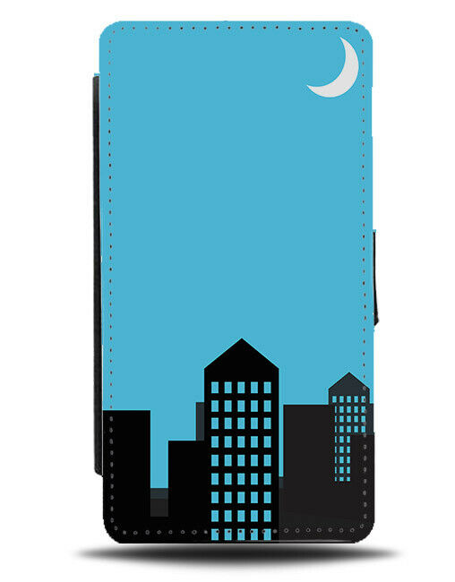 Tower Block Building Silhouette Skyline Flip Wallet Case Comics Carton G568