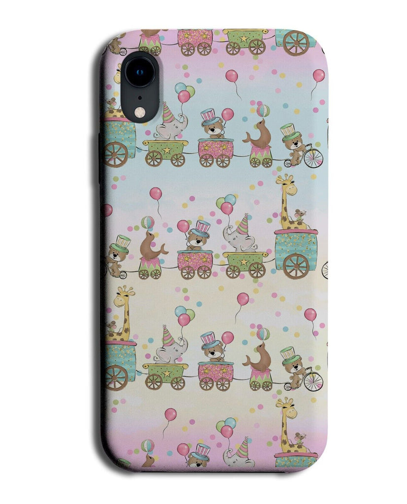 Kids Circus Animals Pattern Phone Case Cover Circuses Animal Train Trains Q620A