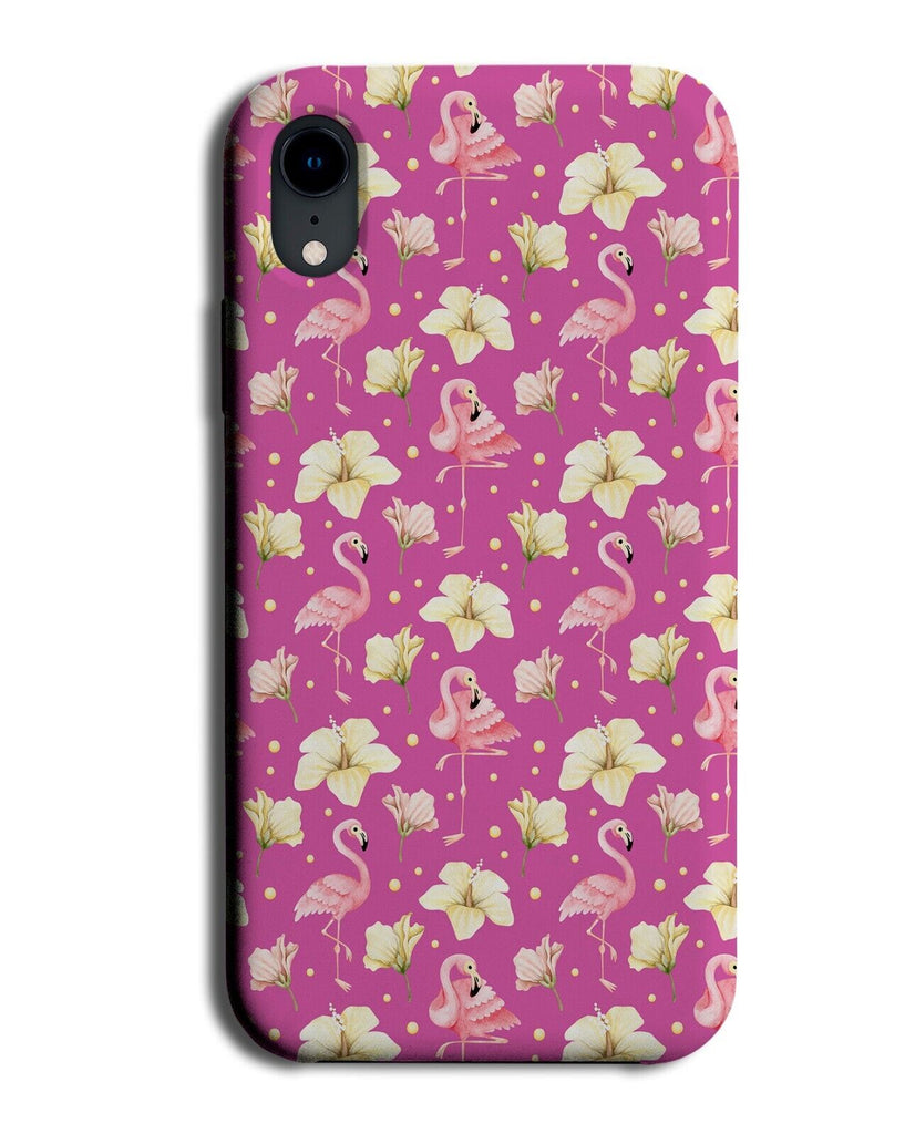 Girly Flamingos Pattern Phone Case Cover Girls Girl Womens Bird Birds Lily AA21