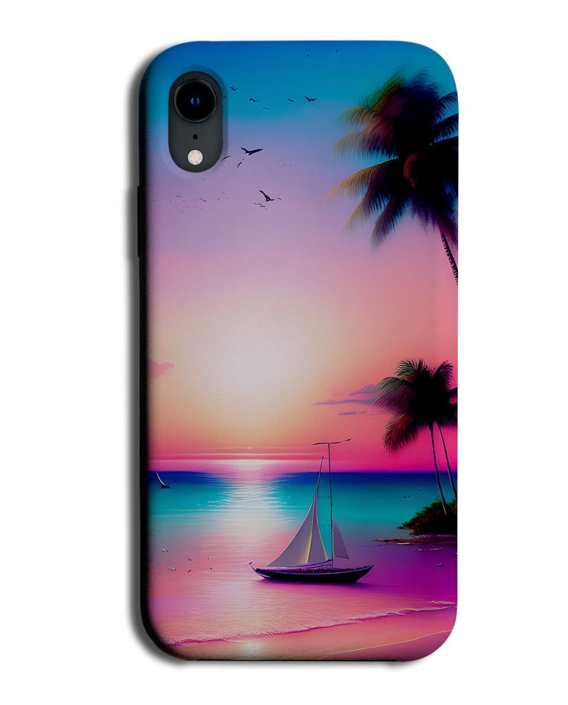 Sailing Boat On The Open Water Phone Case Cover Sail Sunset Sun Sea Ocean BB98
