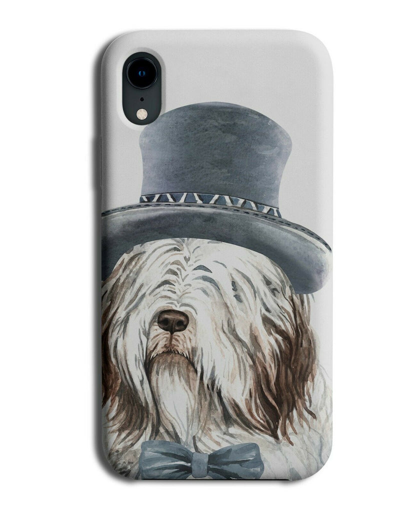 Old English Sheepdog Top Hat Bow Tie Phone Case Cover Tophat Bowtie Picture K572