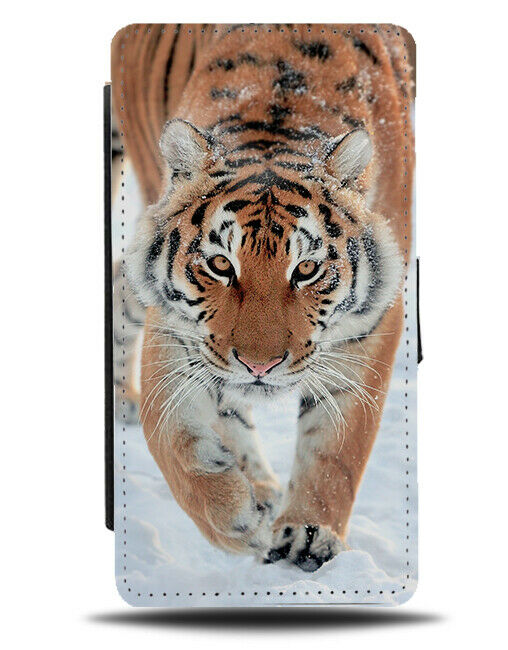 Snow Tiger Flip Wallet Case Artic Tigers Picture Photograph Real Life Photo H211