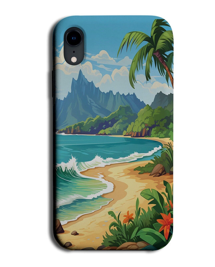 Cartoon Sea Tide Phone Case Cover Tyde Beach Front Line Ocean Coast Hawaii CF62