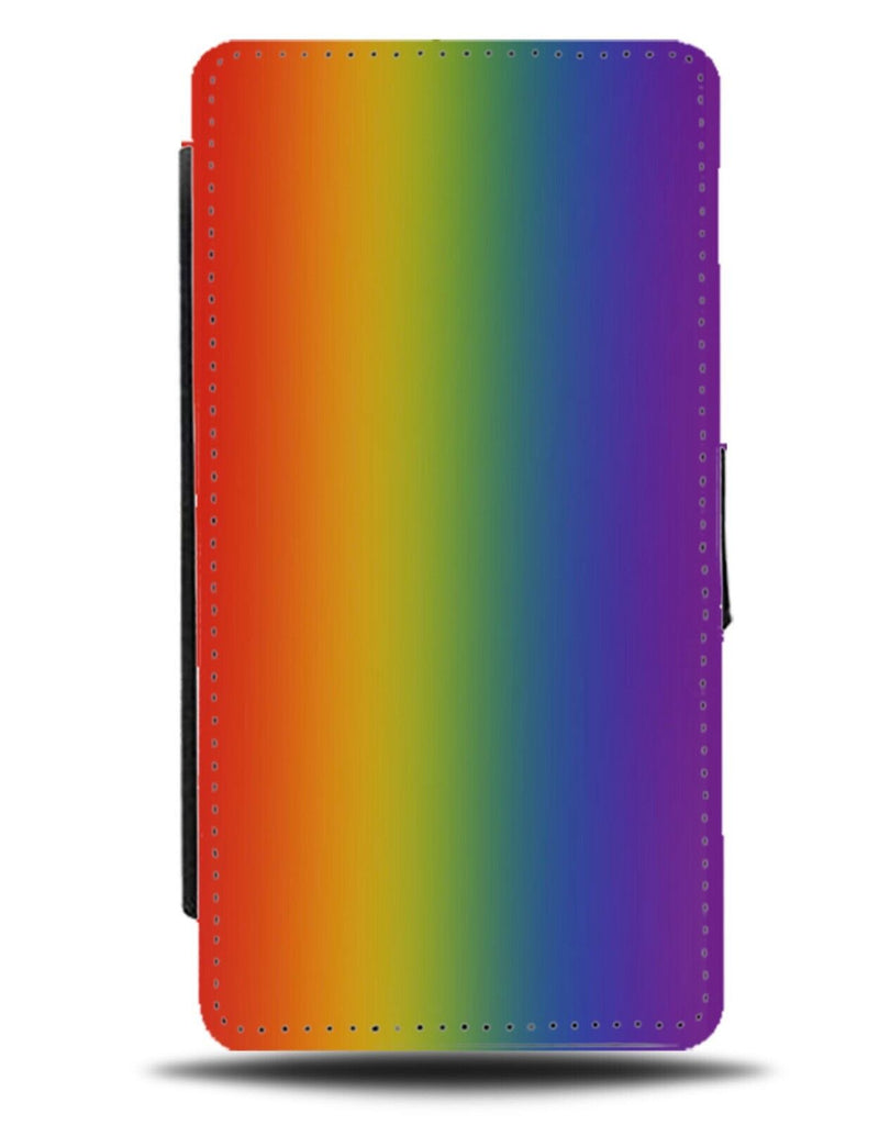 Rainbow Style Flip Wallet Case Rainbows Colourful Colours Kids Line Lines BF38