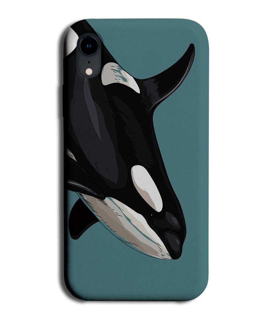Killer Whale Deep Diving Phone Case Cover Deepsea Sea Orca Orcas Black AT17
