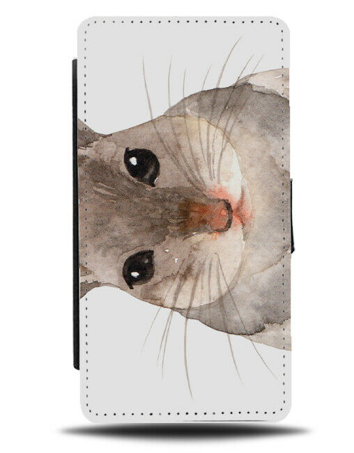 Hamster Watercolour Oil Painting Print Flip Wallet Case Hamsters Face Pet H970