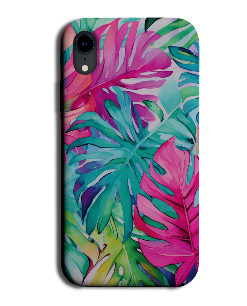 Colourful Jungle Leaf Style Design Phone Case Cover Jungles Pink Watercolor CV22