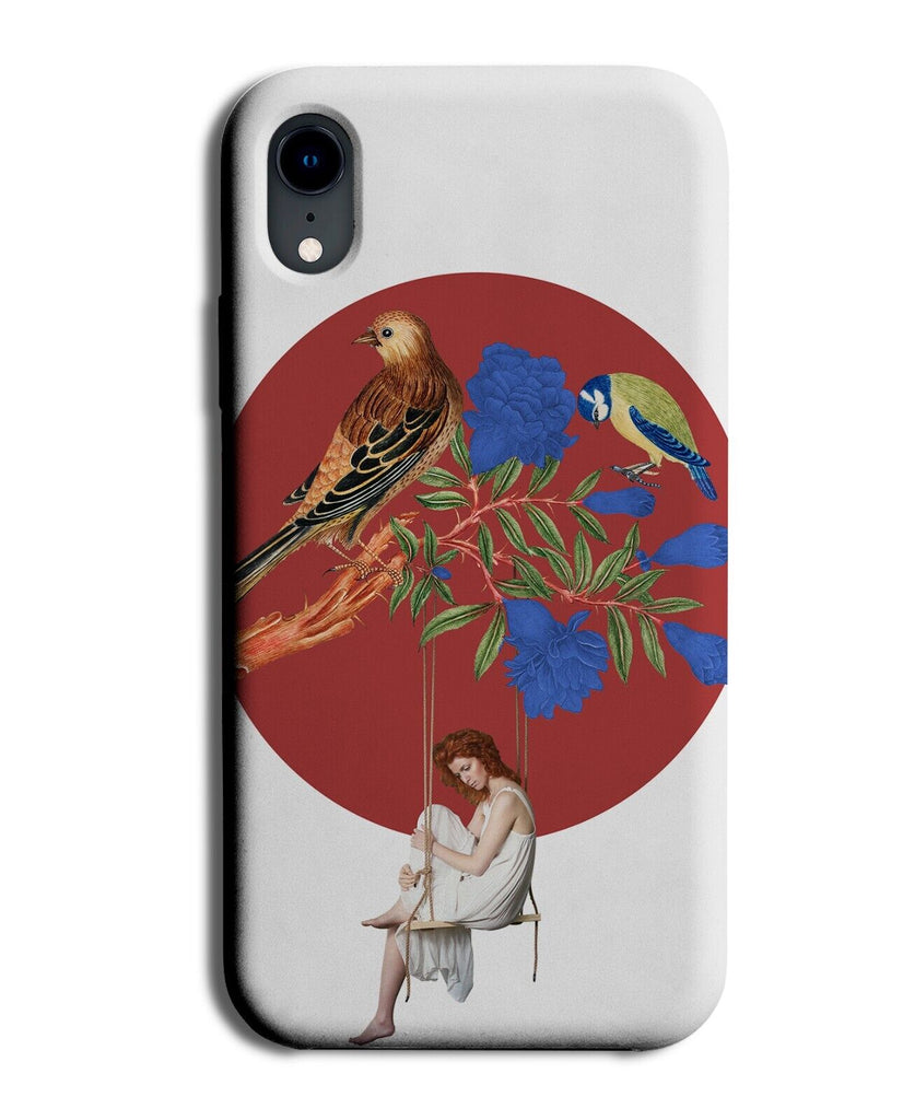 Oriental Bird Swing Picture Phone Case Cover Birds Sparrows Japanese Anime P186