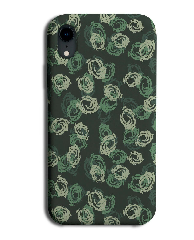 Army Roses Phone Case Cover Camo Floral Camoflauge Flowers Green Vintage H586