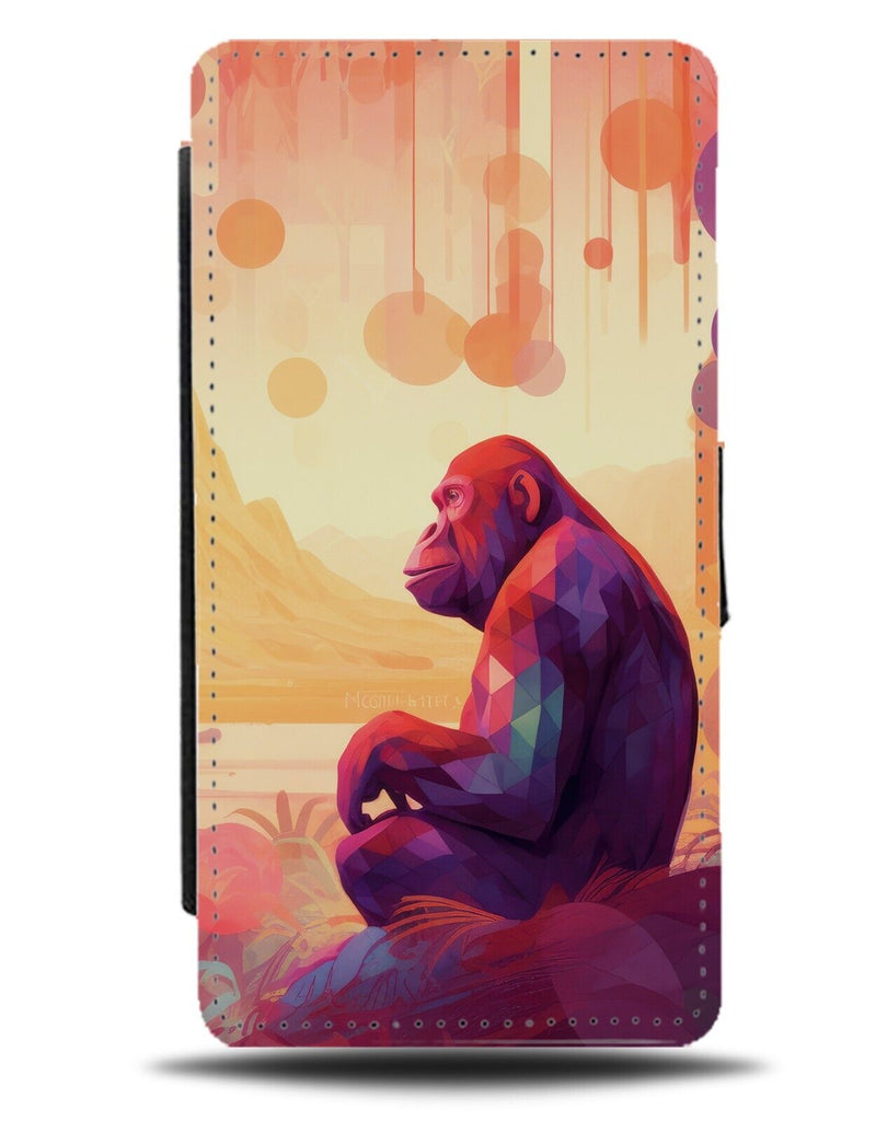 Geometric Orangutangs Flip Wallet Case Orangutang Body Animal Jungle Wild DD59