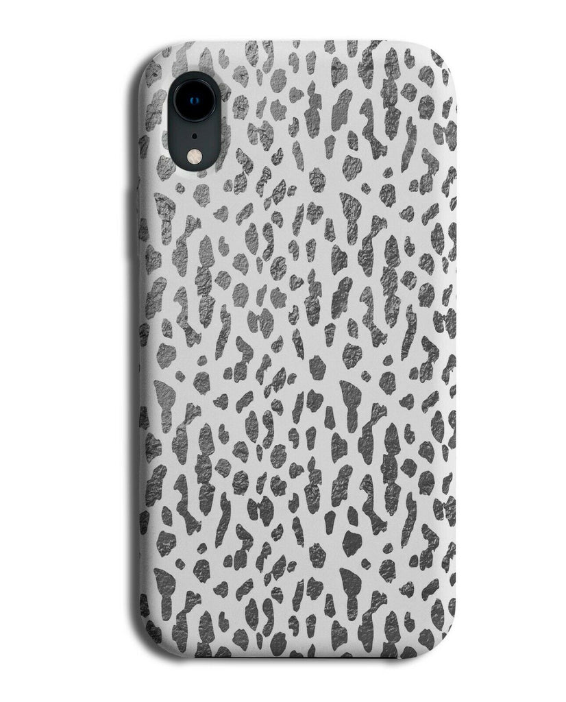 White and Silver Leopard Print Phone Case Cover Spots Dots Polka Dot F181