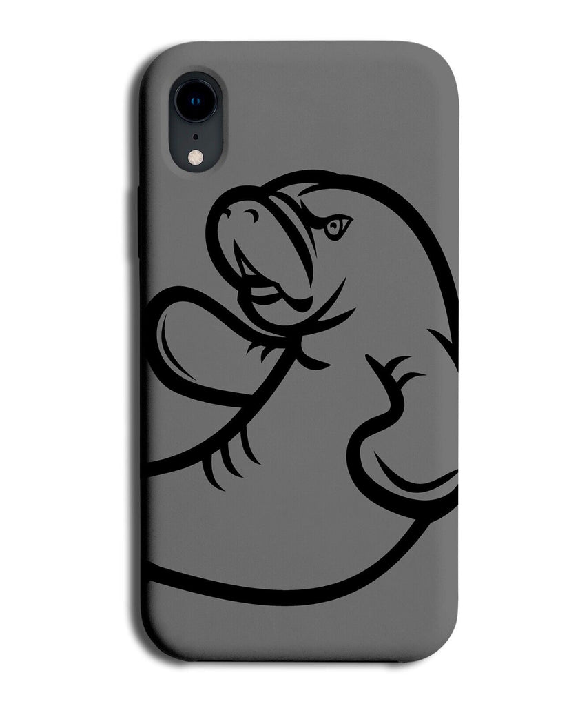 Grey Manatee Phone Case Cover Manatee Dugong Dugongs Animal Cartoon Doodle BI06